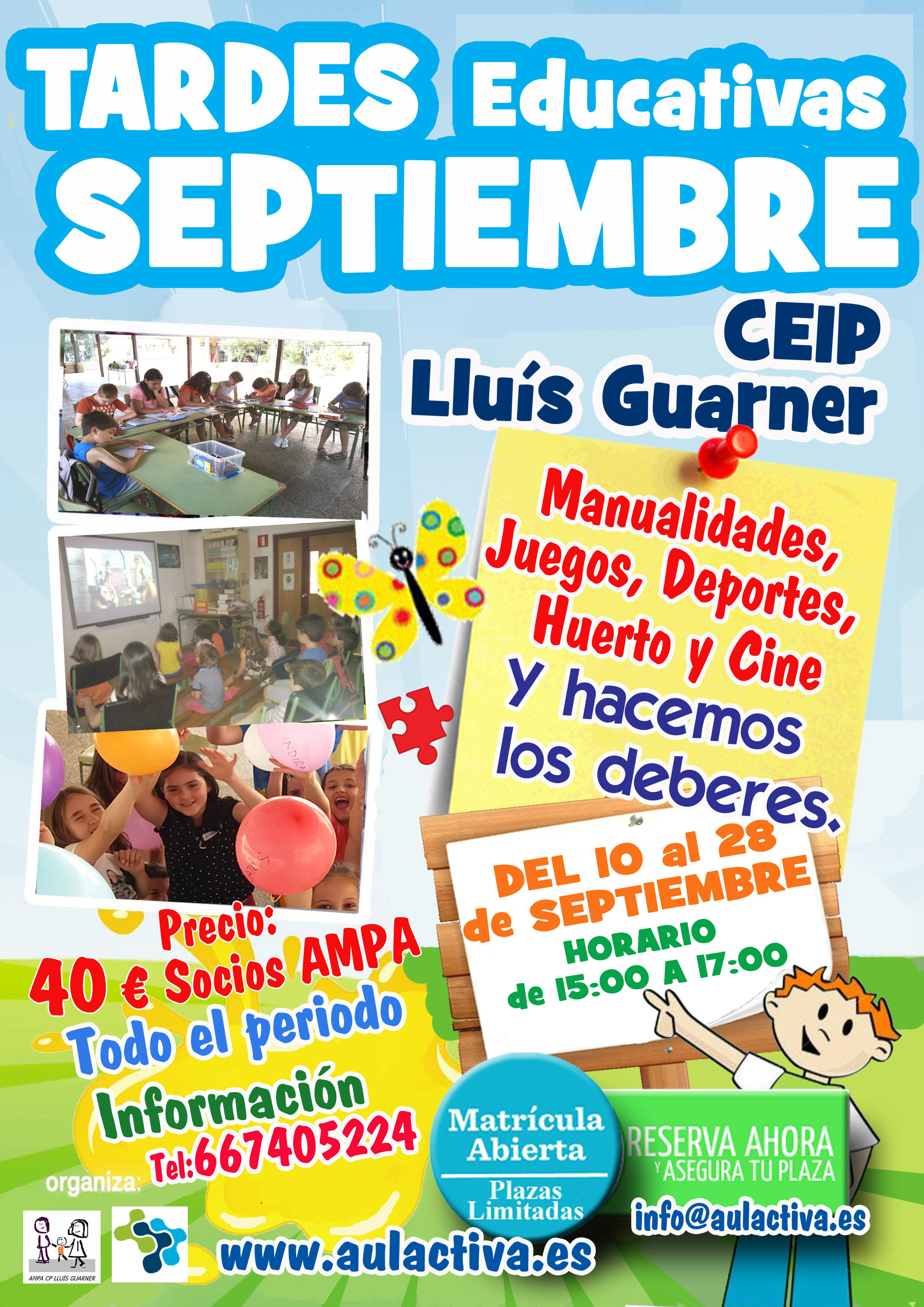 TARDES EDUCATIVAS SEPTIEMBRE 2018 CEIP LLUÍS GUARNER